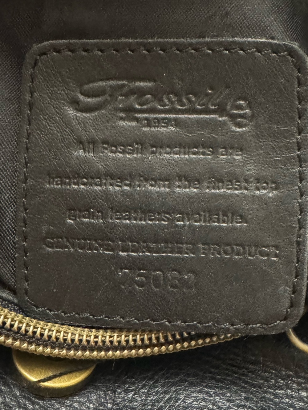 Fossil Vintage 1954 Black Leather Satchel/Crossbody Bag - Picture 9 of 9